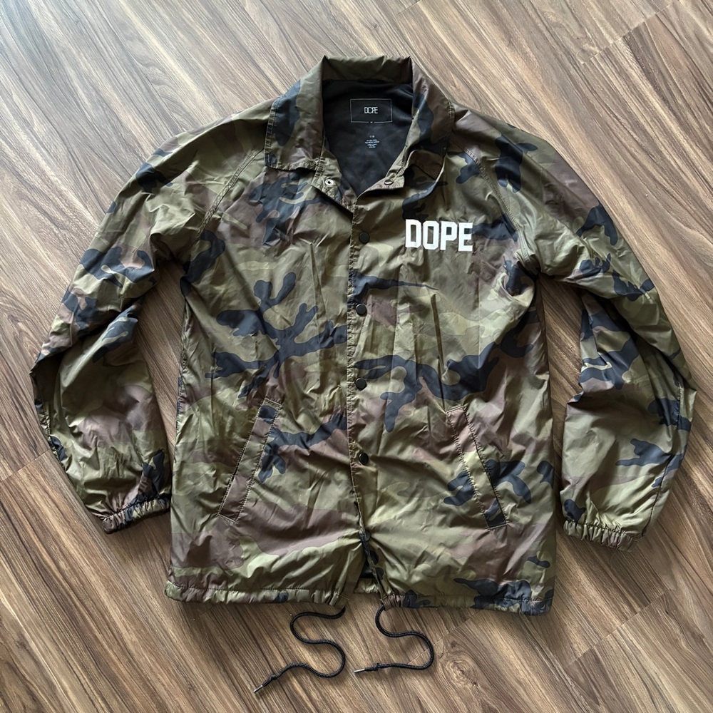Dope Bougie Crew Camouflage Windbreaker Rain Jacket